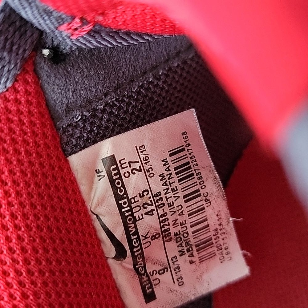 Nike Air Force 1 Low Dark Grey, Black, University Red March 2013 - Picture 6 of 7